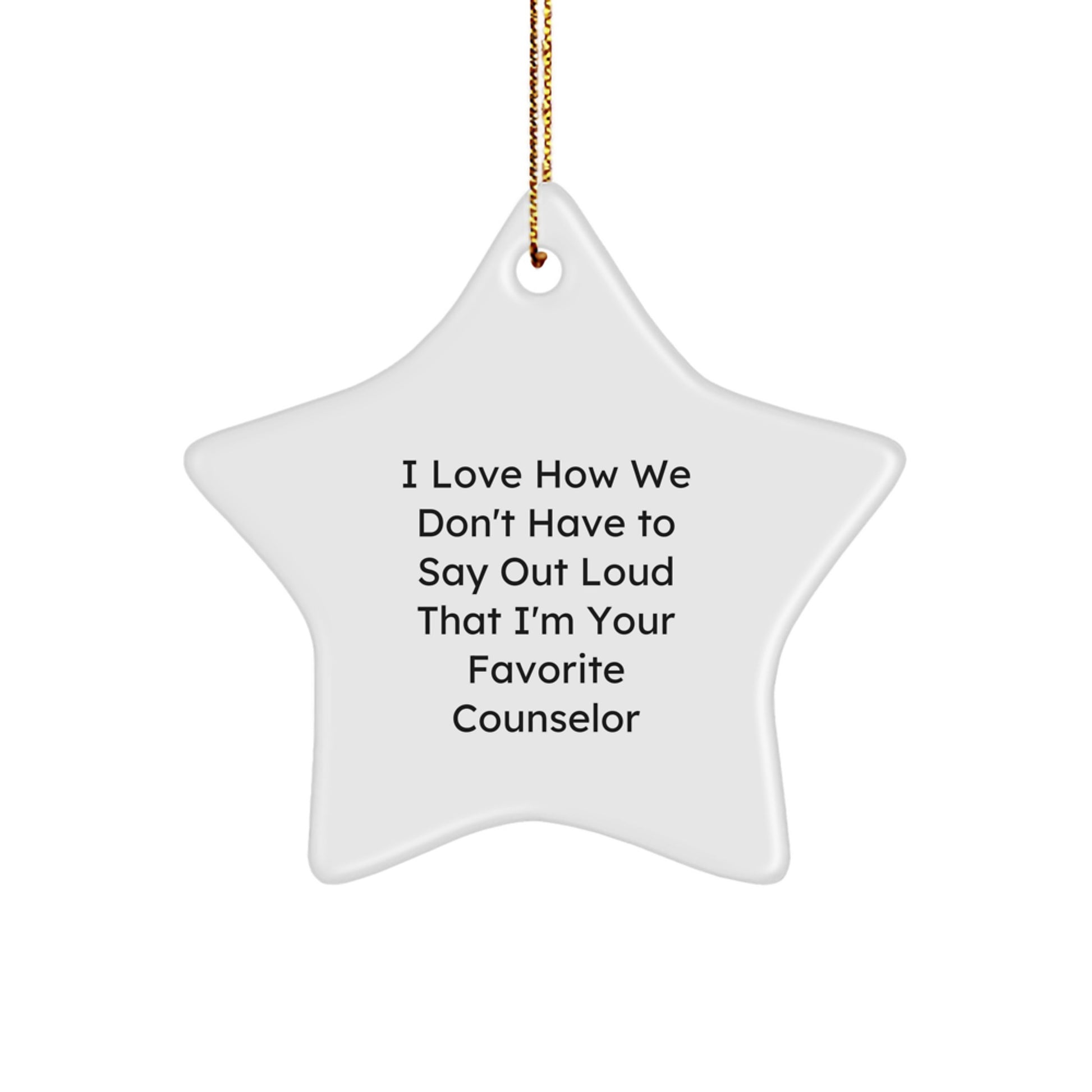 Funny Counselor Gifts for Christmas Star Ornament from Friends and Family - Image 1