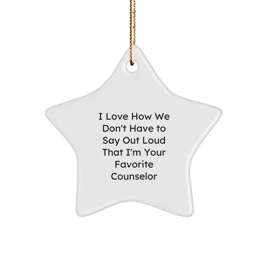 Funny Counselor Gifts for Christmas Star Ornament from Friends and Family - Image 1