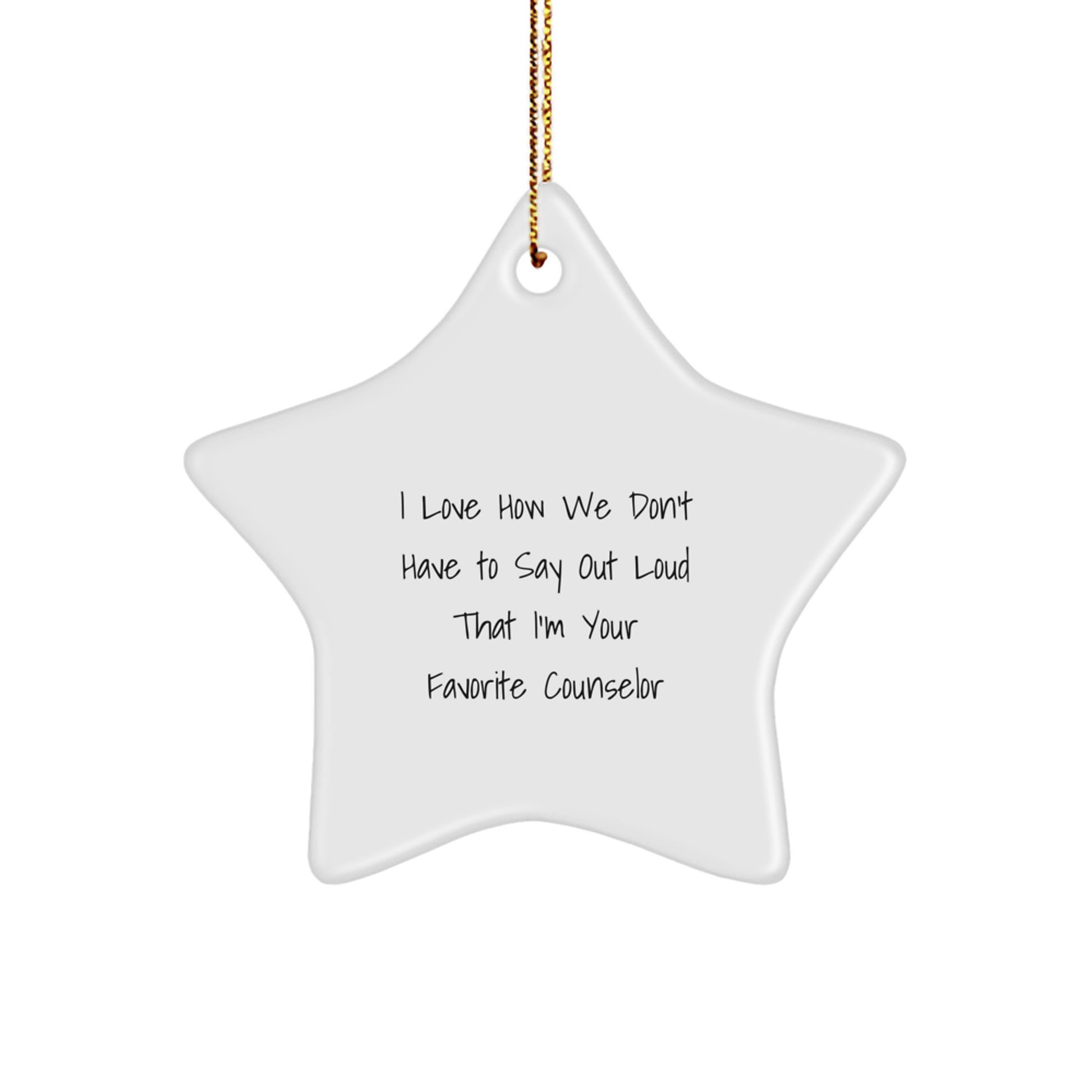 Funny Counselor Star Ornaments Gifts from Men to Favorite Counselor - Christmas Unique Gifts - Image 1