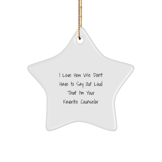 Funny Counselor Star Ornaments Gifts from Men to Favorite Counselor - Christmas Unique Gifts - Image 1