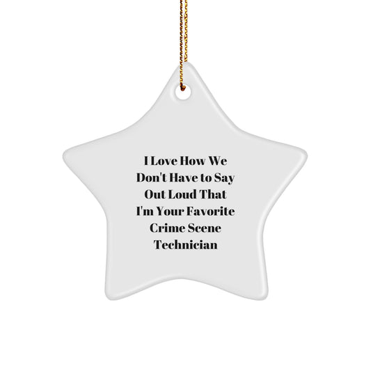 Crime Scene Technician Star Ornament Funny Gift for Men, Unique Christmas Unique Gifts from Friends, Family for Favorite Crime Scene Technician - Image 1