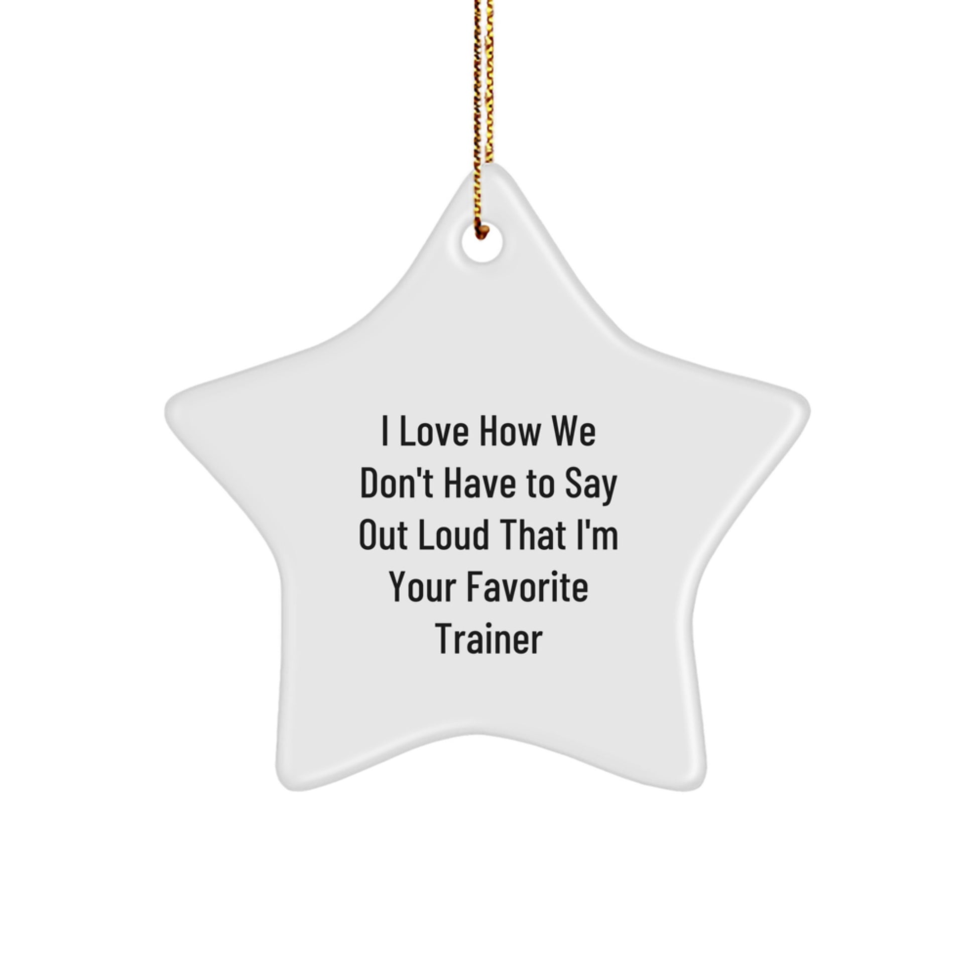 Funny Trainer Gifts, Star Ornament for Trainer, Christmas Unique Gifts from Friends to Favorite Trainer - Image 1