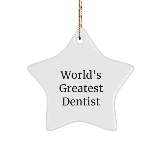 Funny Dentist Star Ornament for Christmas Unique Gifts from Men to Women, Friends or Family - Image 1