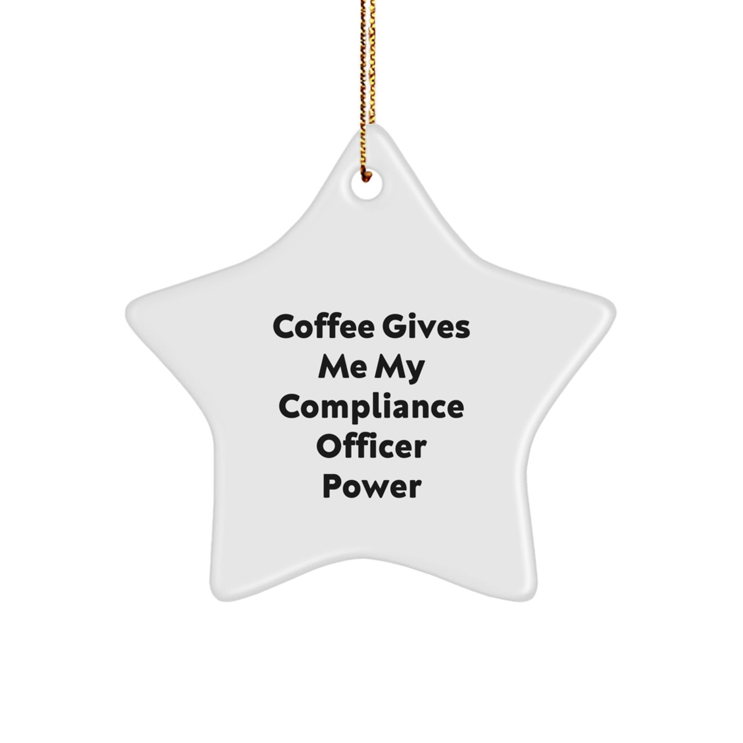 Compliance Officer Christmas Funny Star Ornament Gifts from Men for Women Coworkers Family - Image 1