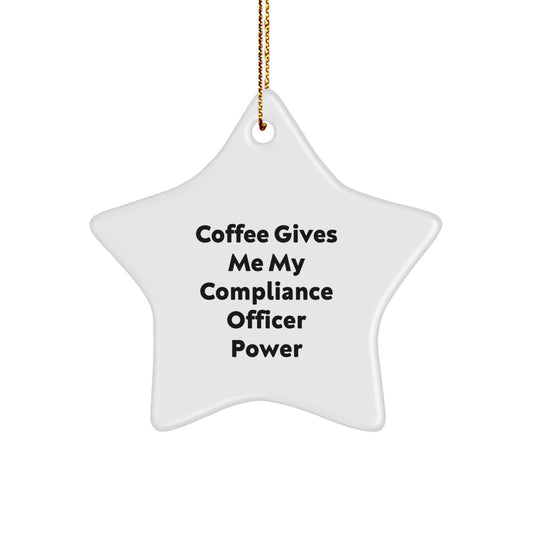 Compliance Officer Christmas Funny Star Ornament Gifts from Men for Women Coworkers Family - Image 1