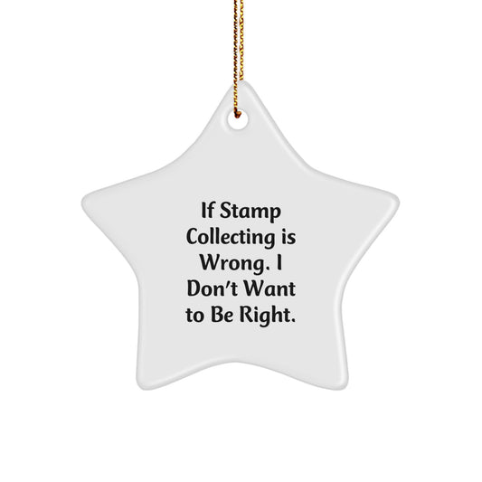 Funny Gift for Stamp Collectors, Unique Star Ornament, Christmas Unique Gifts from Men, Women, Friends, Family - Image 1