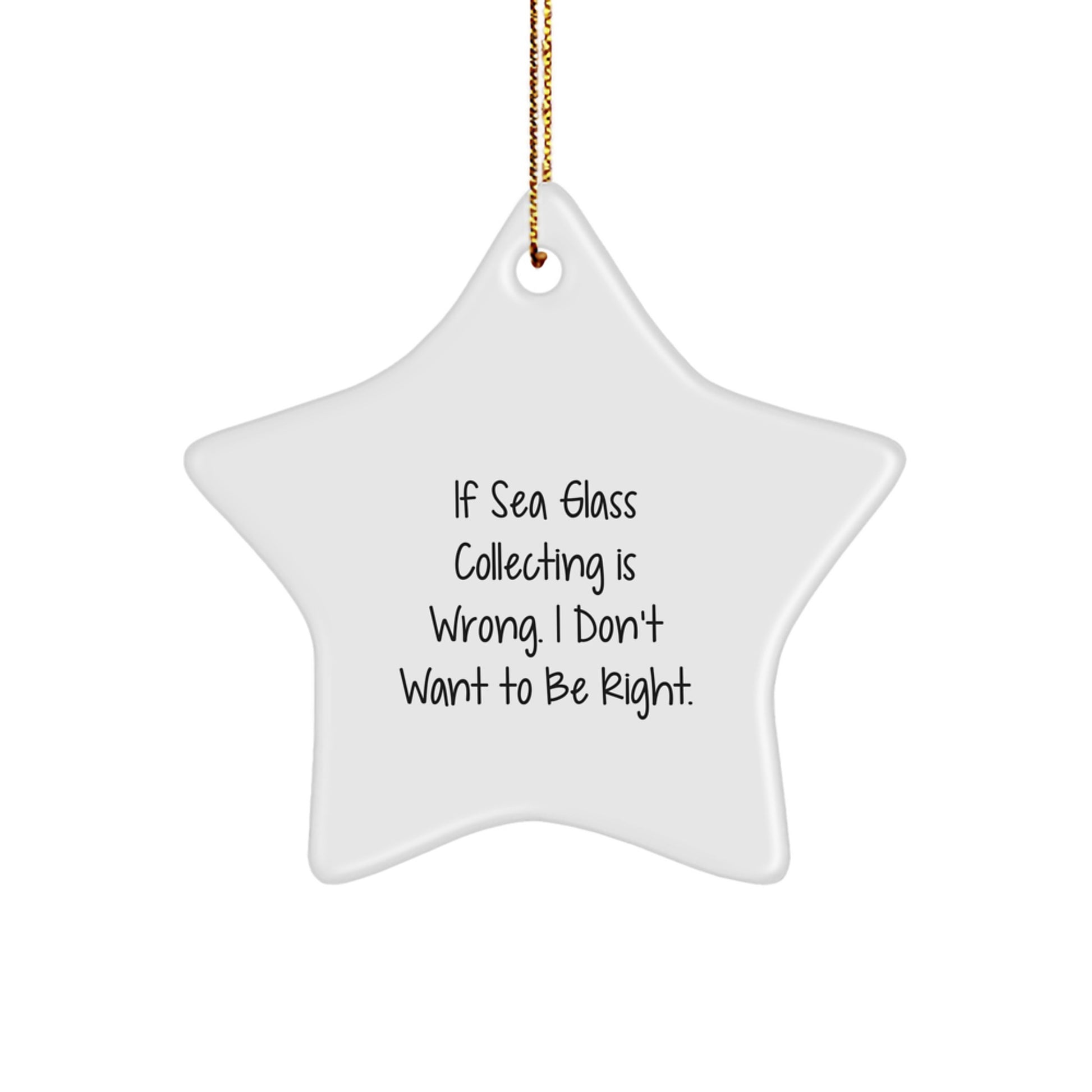 Sea Glass Collecting Enthusiast Funny Gifts from Friends and Family for Christmas Unique Star Ornaments - Image 1