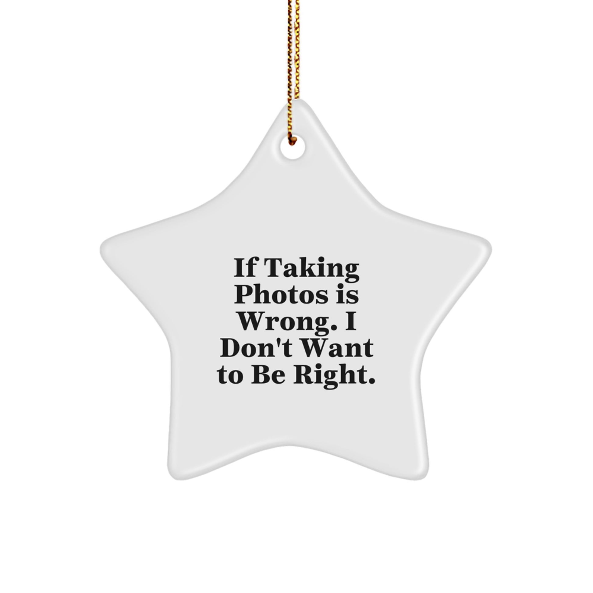 Funny Star Ornament for Taking Photos Lovers Gifts from Family and Friends at Christmas, Inspiring Quote, Perfect for Office or Home Decor - Image 1