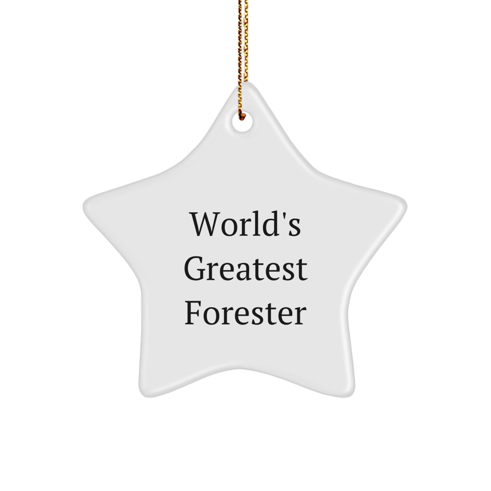 Funny Forester Gifts, World's Greatest Star Ornament for Men, Women, Friends, Coworkers, and Family - Christmas Unique Gifts from Men, Women, Friends, and Family - Image 1