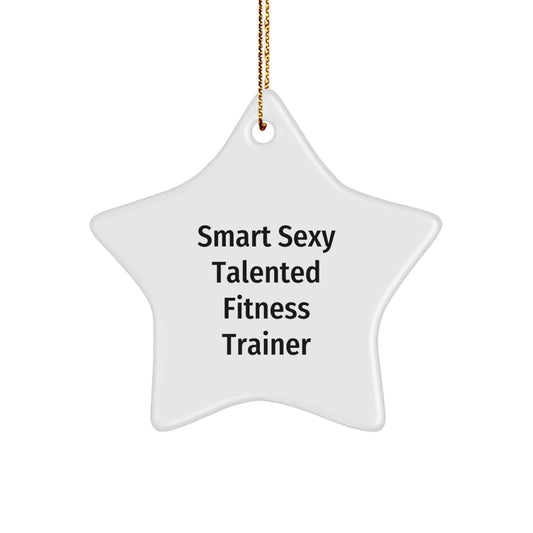 Funny Fitness Trainer Gifts from Men for Women, Star Ornament for Fitness Trainers on Christmas Unique Gifts - Image 1