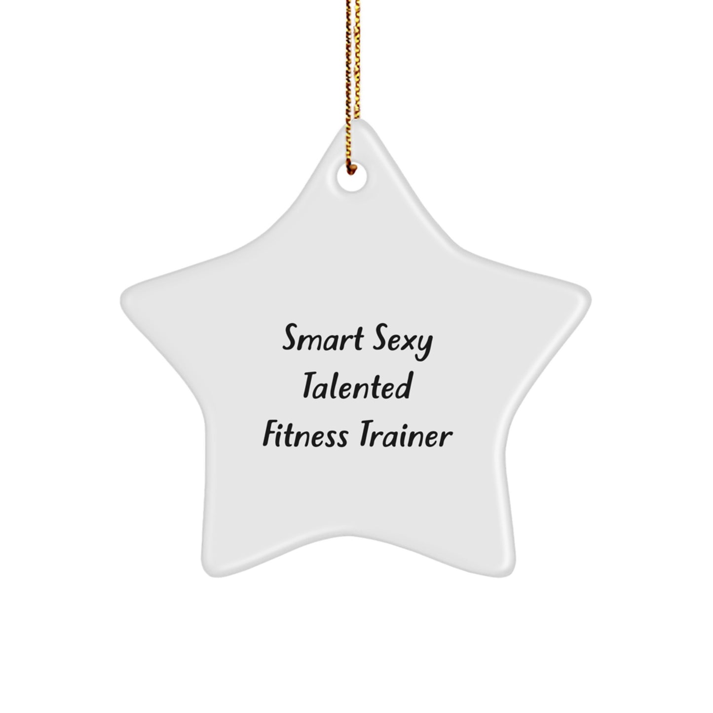 Funny Fitness Trainer Star Ornament Gifts from Men to Women Friends Coworkers Family - Image 1