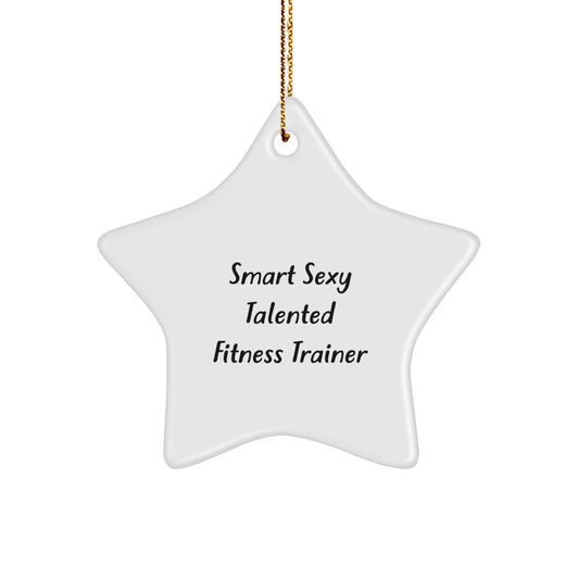 Funny Fitness Trainer Star Ornament Gifts from Men to Women Friends Coworkers Family - Image 1