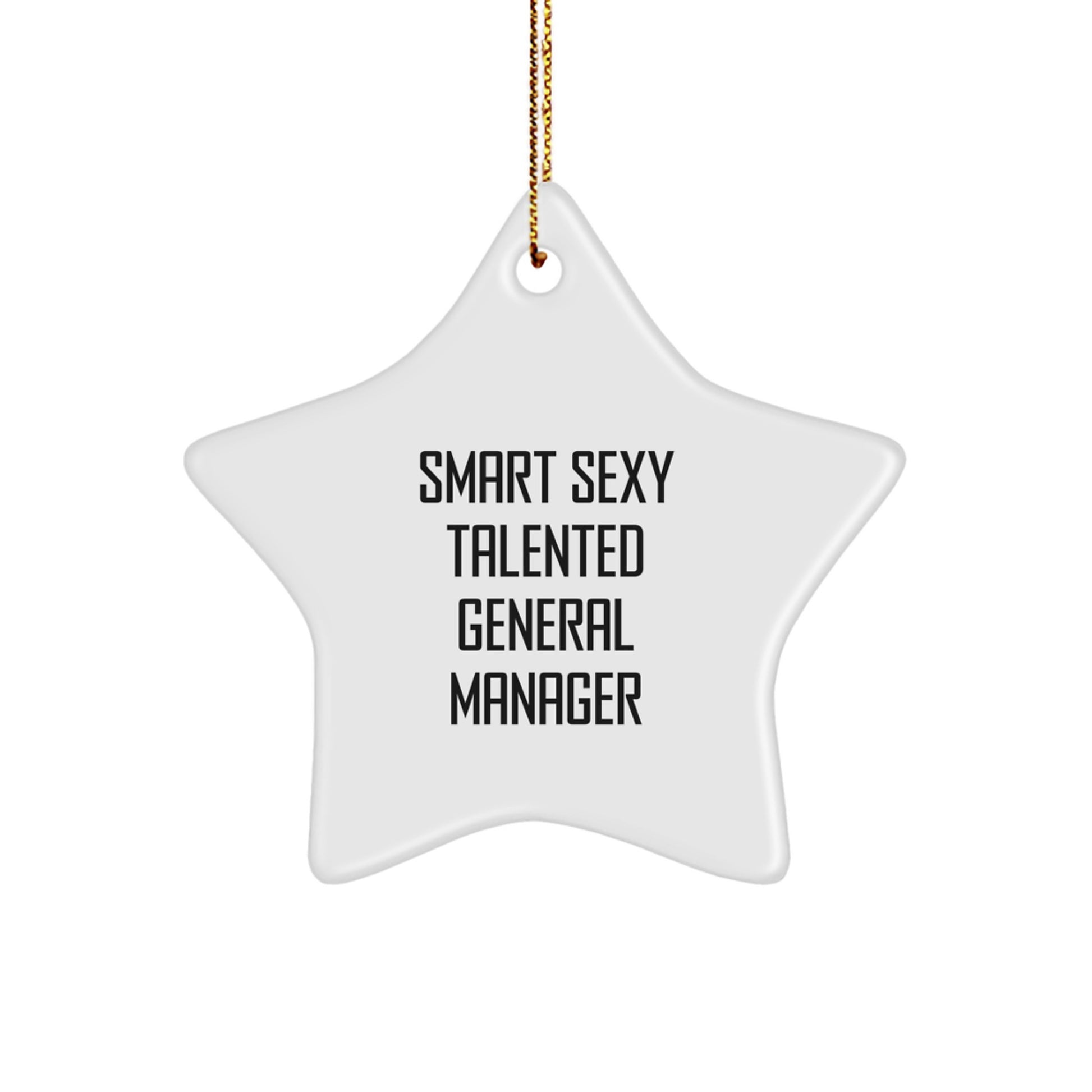 Funny Inspirational General Manager Gifts from Friends, Smart Sexy Talented Star Ornament for General Manager Christmas Unique Gifts, Gifts for General Manager - Image 1