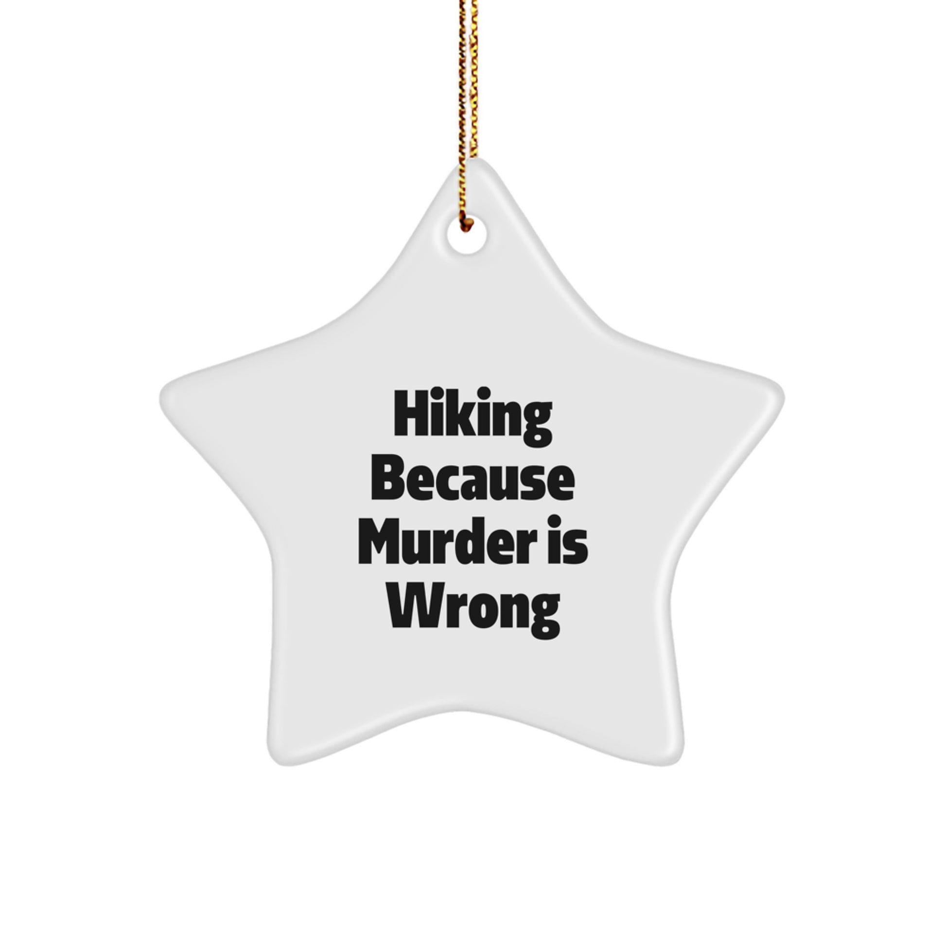 Funny Hiking Gifts for Men from Friends - Hiking Star Ornament Christmas Unique Decorations - Image 1