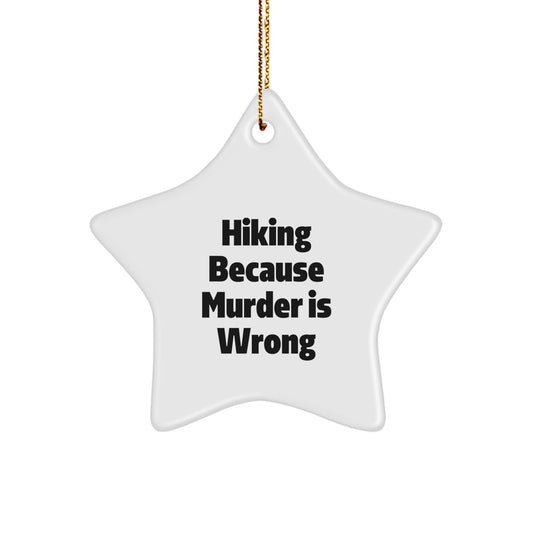 Funny Hiking Gifts for Men from Friends - Hiking Star Ornament Christmas Unique Decorations - Image 1