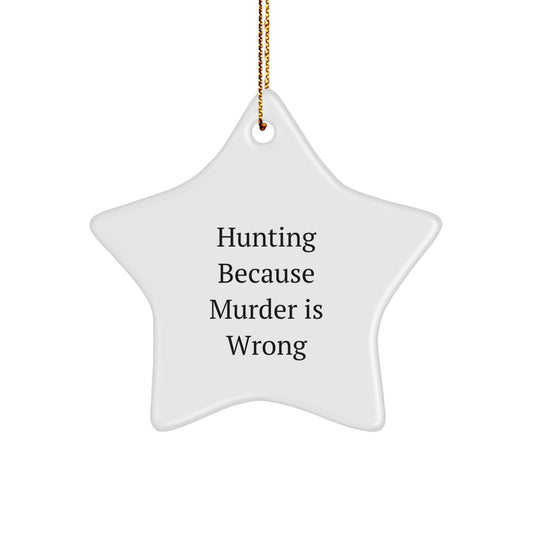 Funny Hunting Star Ornament Gifts from Men to Hunting Friends at Christmas Unique - Image 1