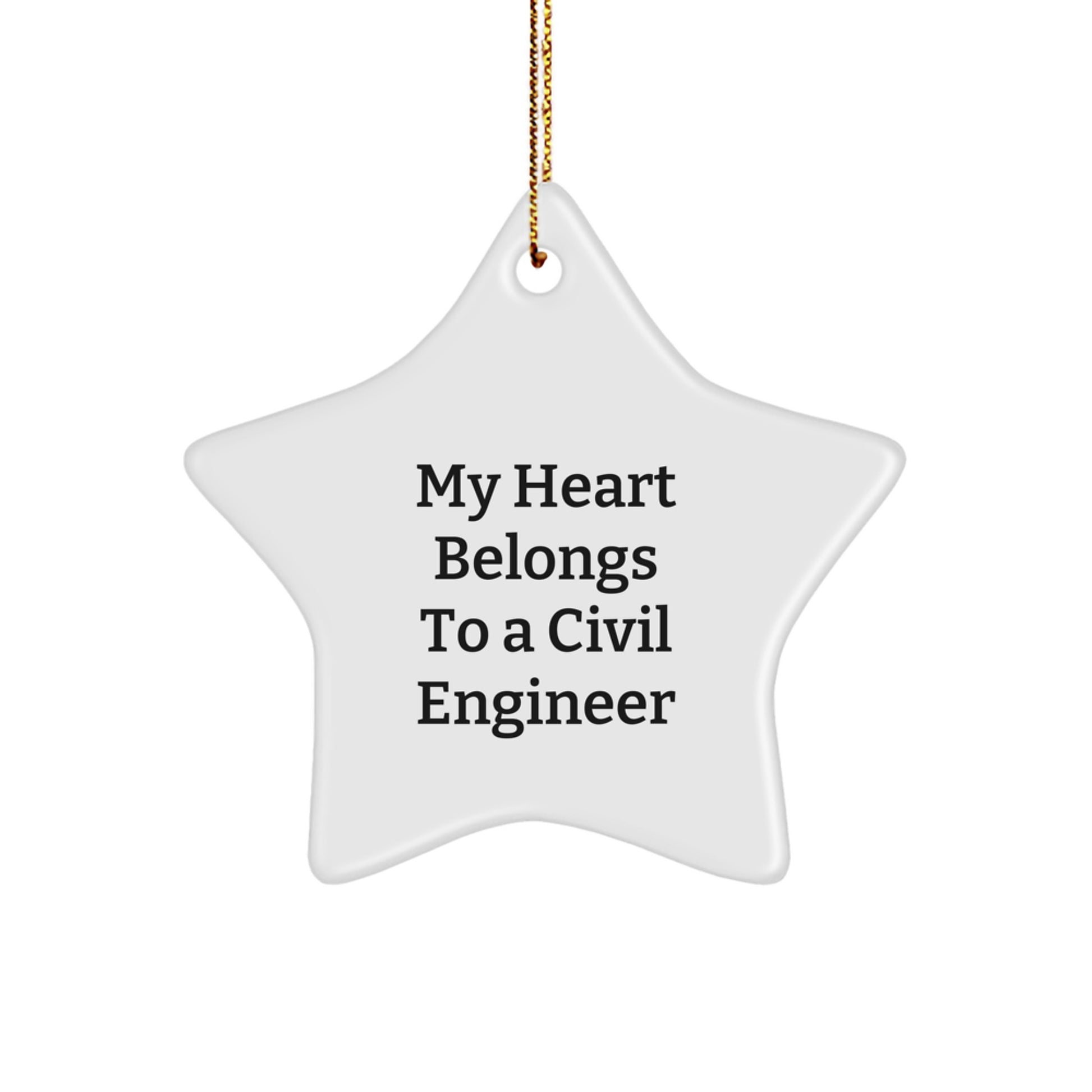Civil Engineer Star Christmas Ornament Gift Inspired for Family Treasure - Image 1