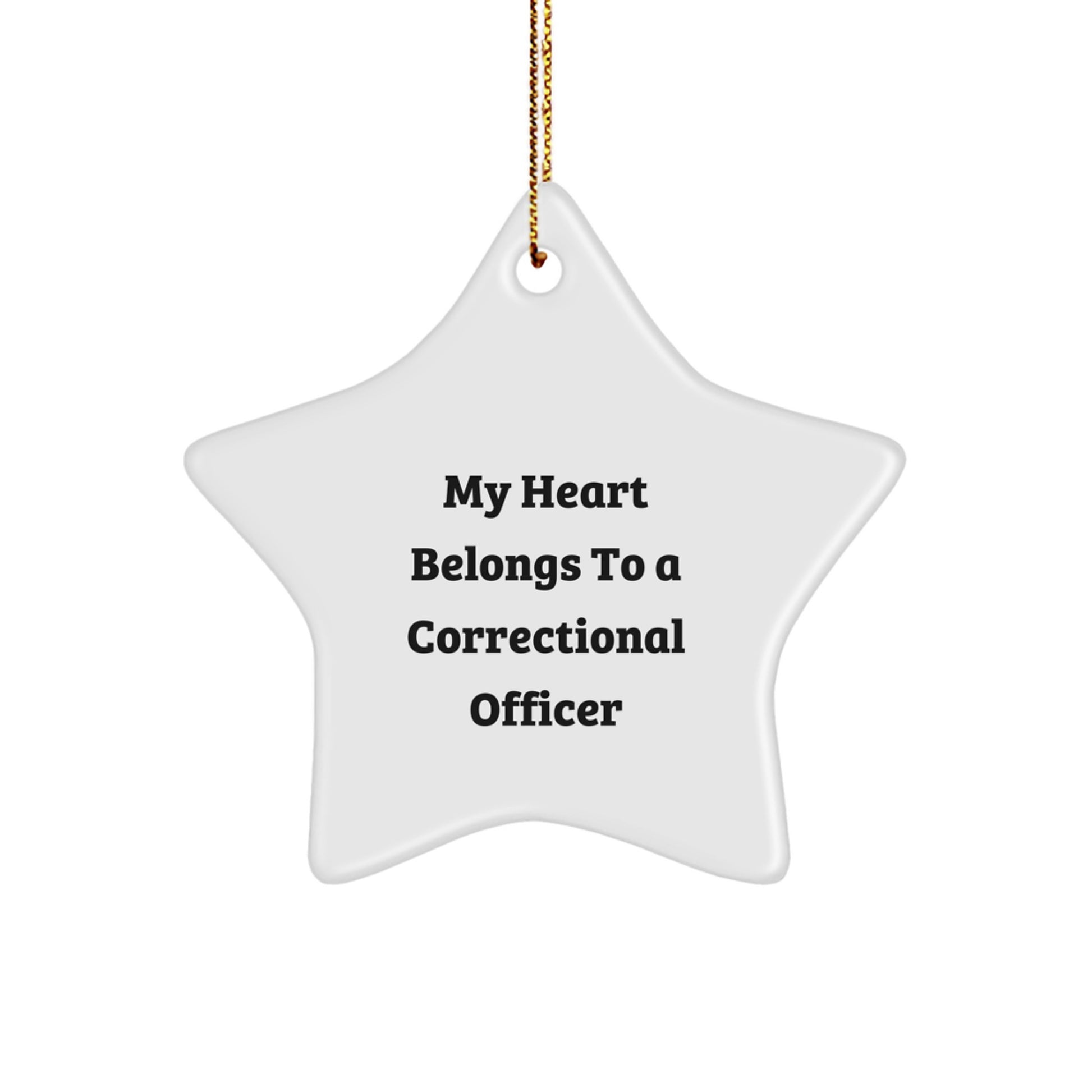 Heartfelt Correctional Officer Star Christmas Ornament for Happy Kids Gift - Image 1