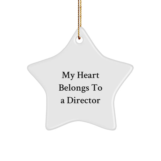 Funny Director Star Ornament, Gifts for Director from Family, Christmas Unique Star Decorations - Image 1